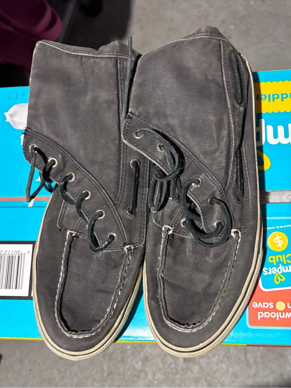 Sperry Men’s Black Canvas Boat Shoes